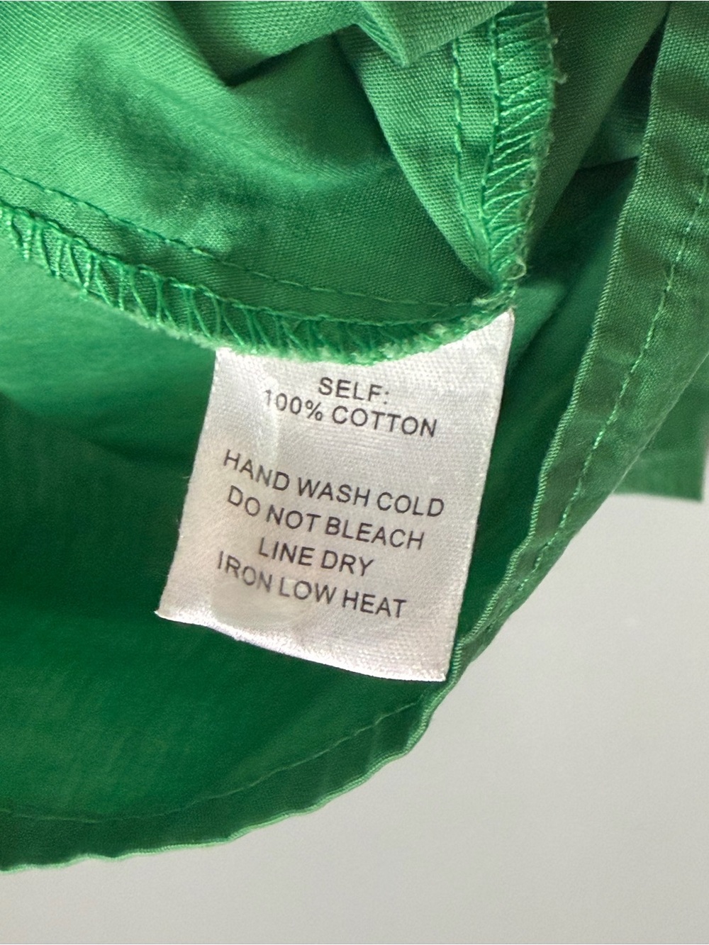 Anthropologie Short Sleeve Deco Trim Popover Green Cotton Puff Sleeve Blouse L - Picture 6 of 7